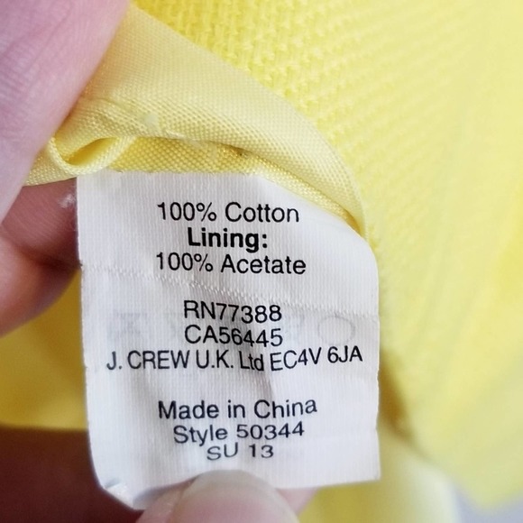 J Crew Factory Yellow Basketweave Dress - Picture 6 of 7